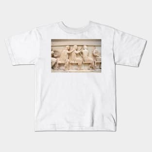 Carved frieze of Greek Figures. Kids T-Shirt